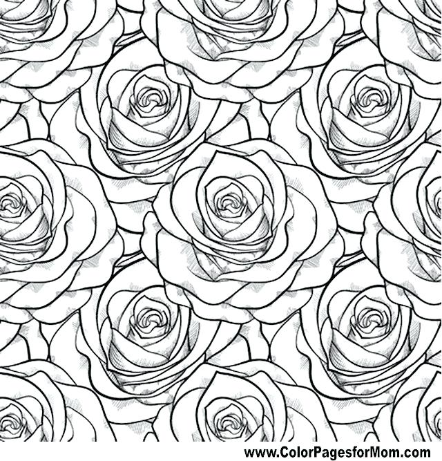 640x667 Advanced Flower Coloring Pages Flower Coloring Page Advanced