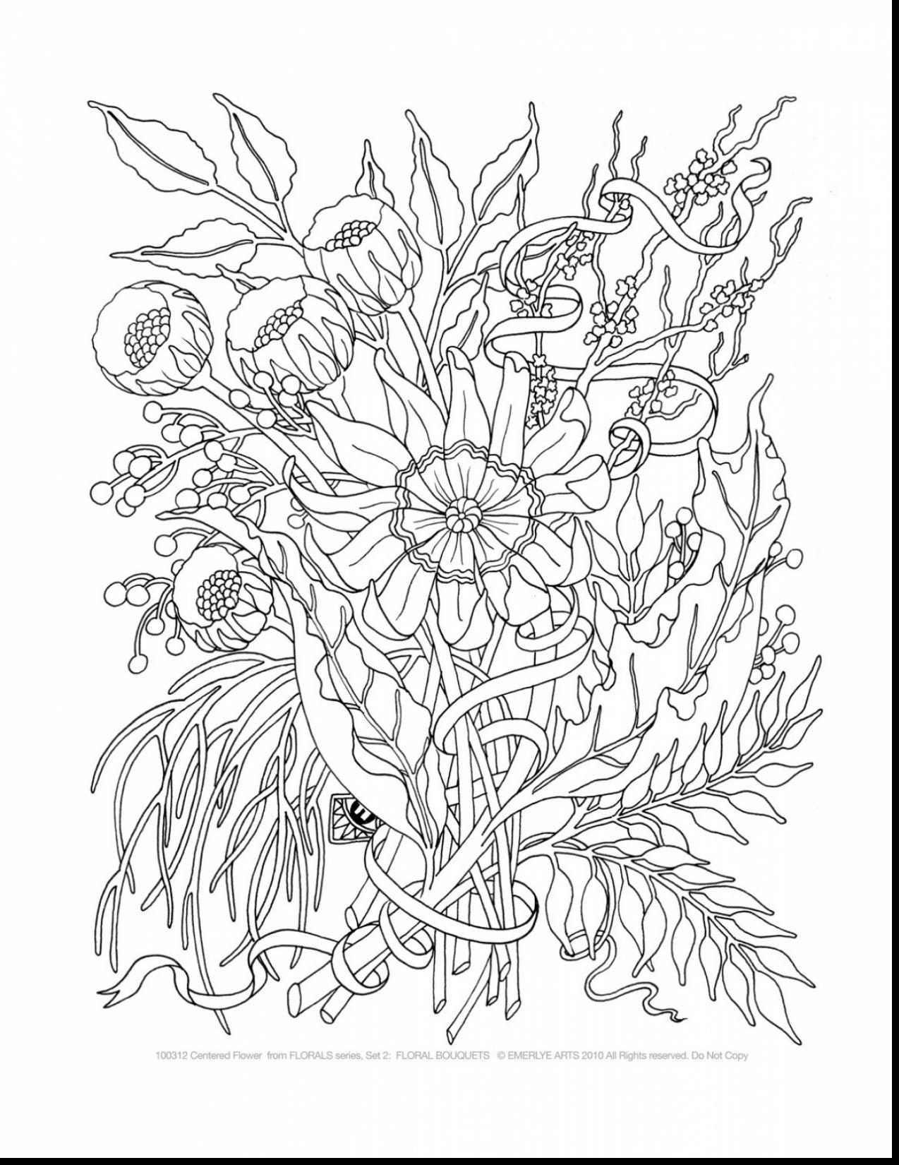 1274x1650 Fascinating Printable Coloring Pages For Adults Advanced Flowers
