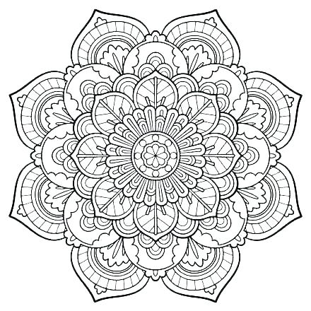 440x440 Advanced Flower Coloring Pages Best Advanced Flower Coloring Pages