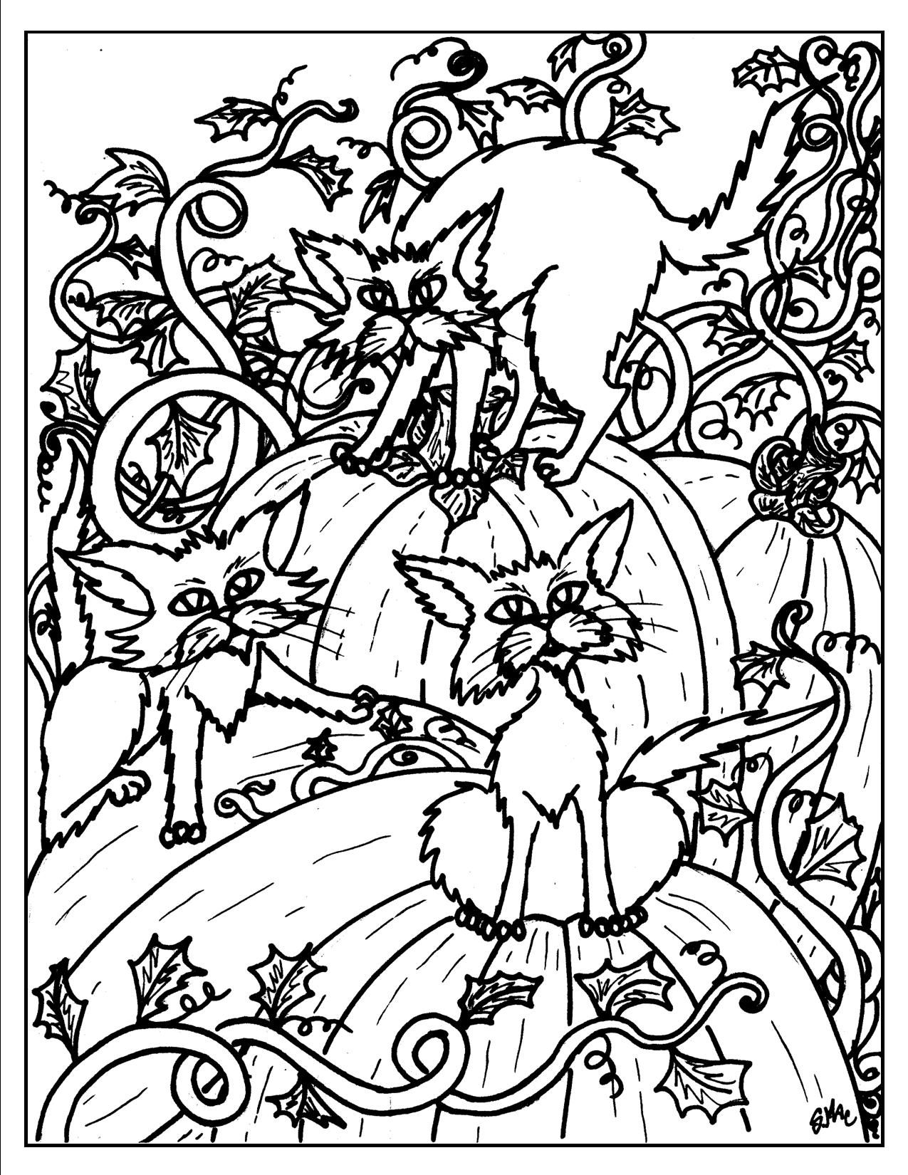 1275x1650 Halloween Coloring Pages Colouring Adult Detailed Advanced