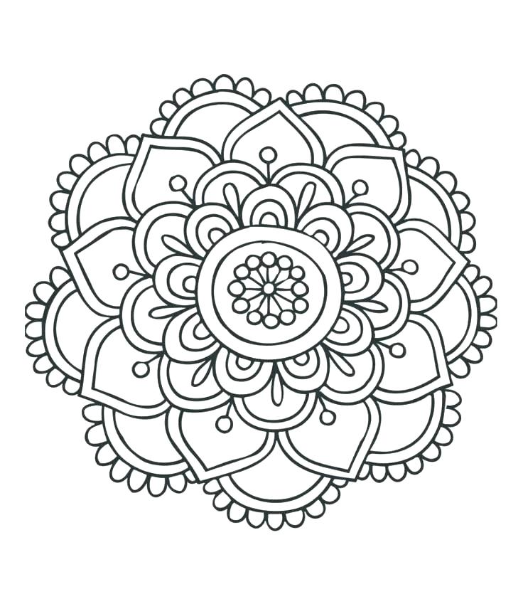 736x849 Advanced Mandala Coloring Pages Best Advanced Mandala Coloring
