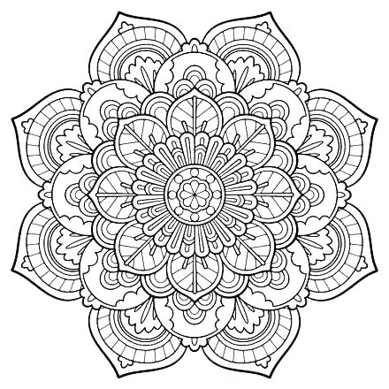 440x440 Advanced Mandala Coloring Pages Best Advanced Mandala Coloring