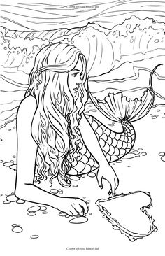 Advanced Mermaid Coloring Pages