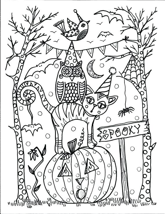 570x738 Halloween Coloring Pages On By The Chubby Mermaid