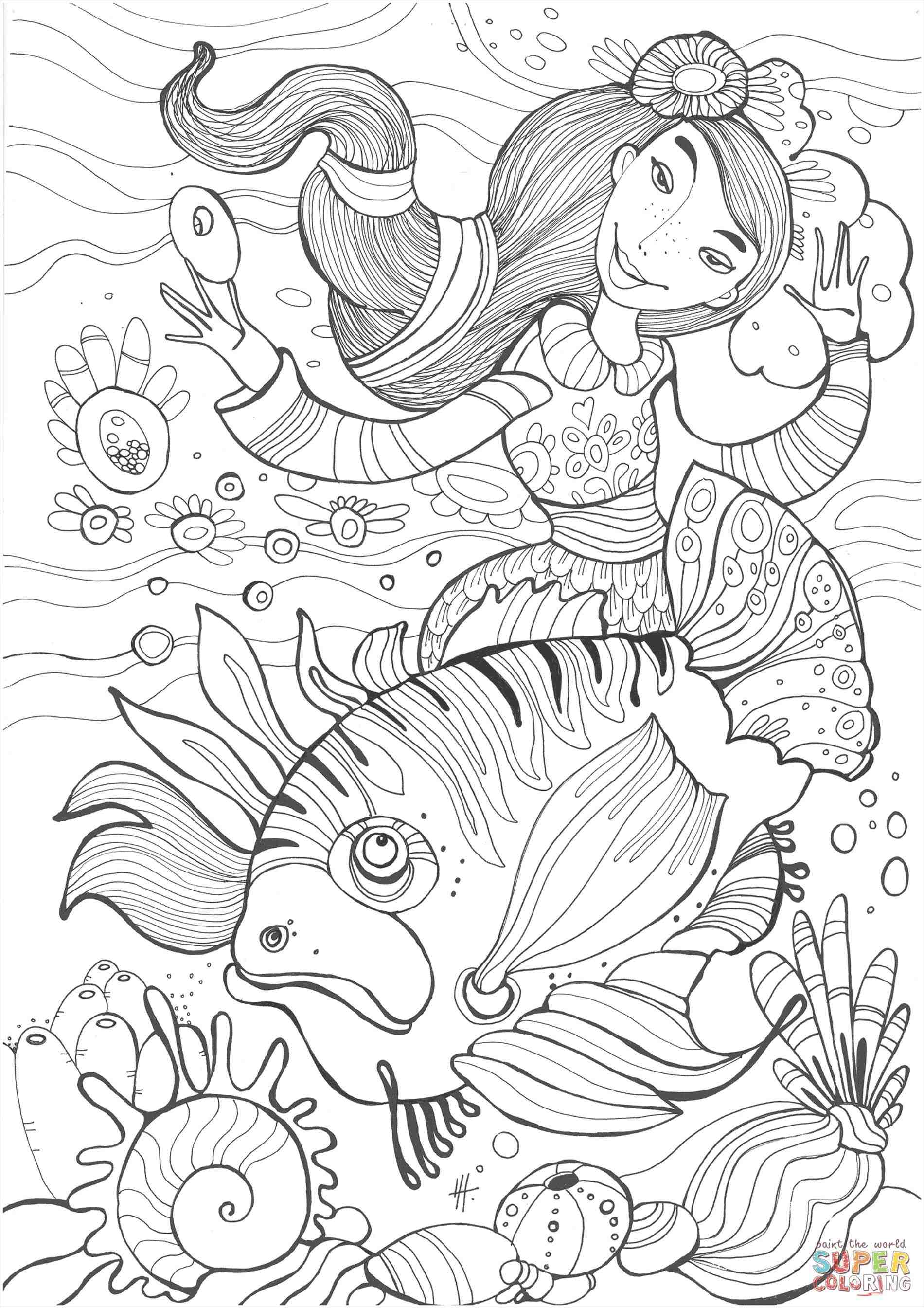1900x2688 Advanced Mermaid Coloring Pages Web Coloring Pages