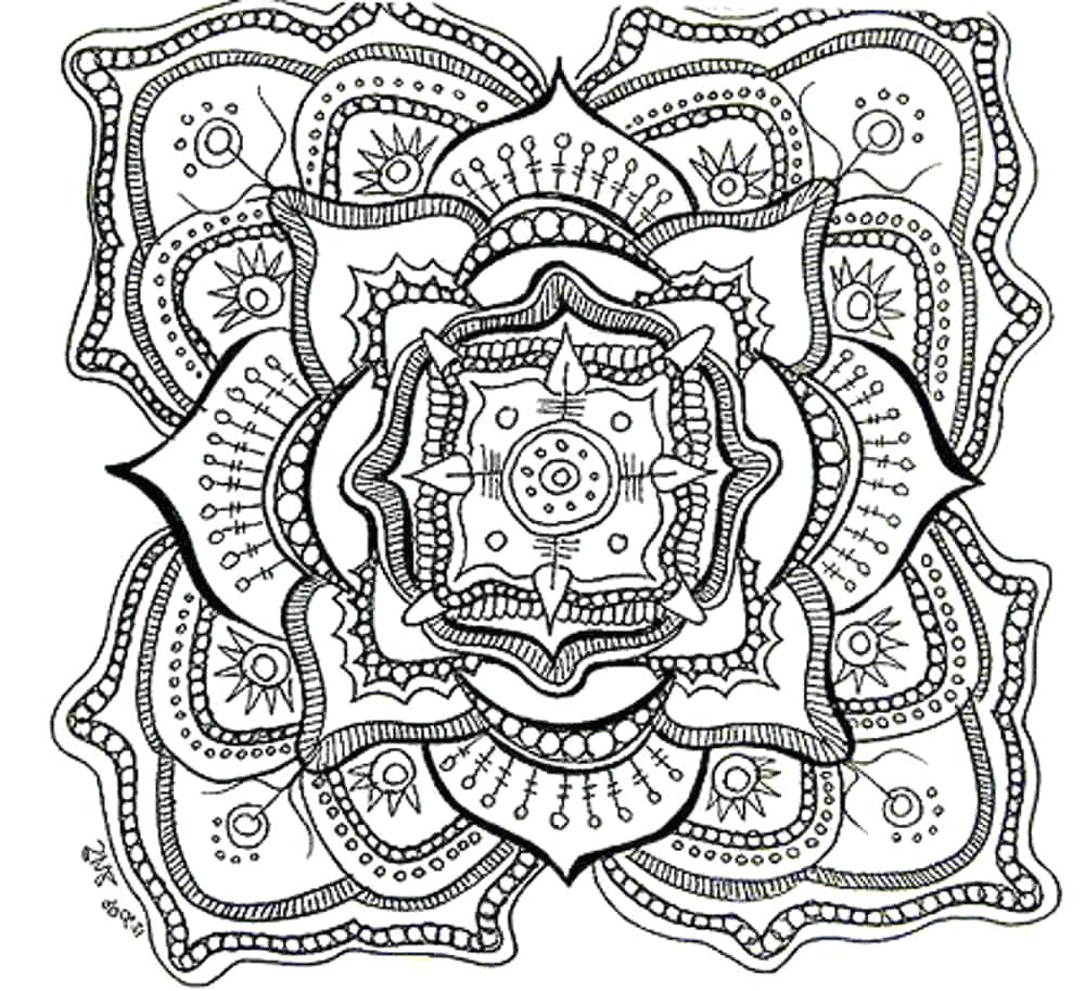 1000x913 Coloring Page ~ Advanced Mandala Coloring Pages Free Printable