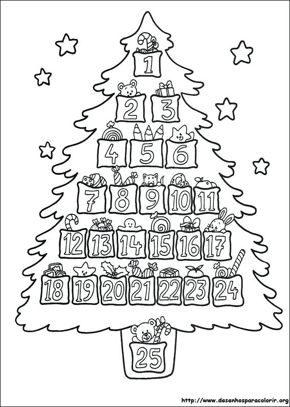 567x794 Advent Calendar Coloring Pages Advent Calendar Coloring Page Tree