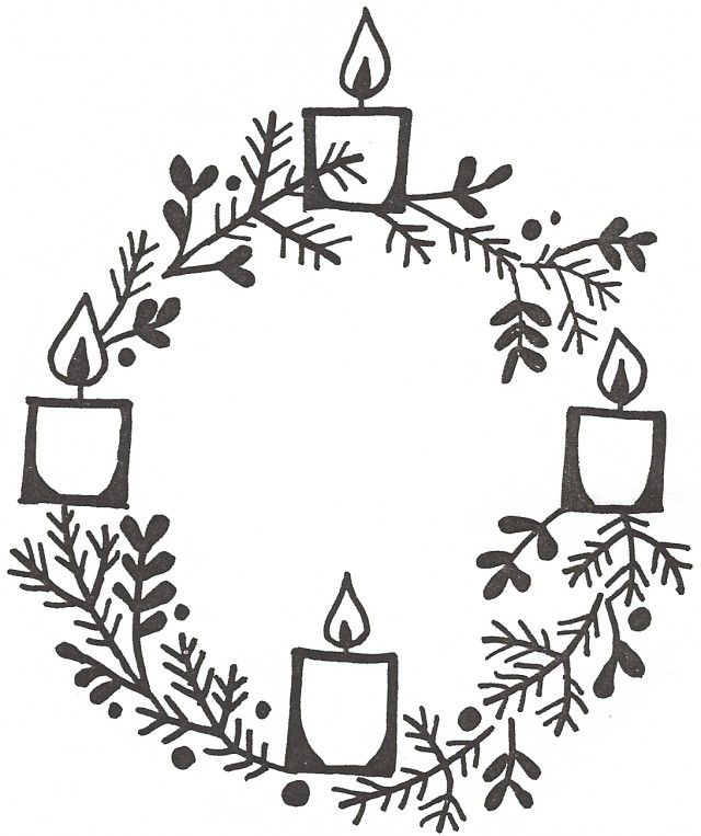 Advent Wreath Coloring Page