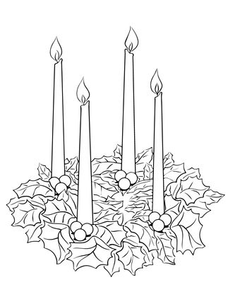 323x430 Click Advent Wreath Coloring Page For Printable Version