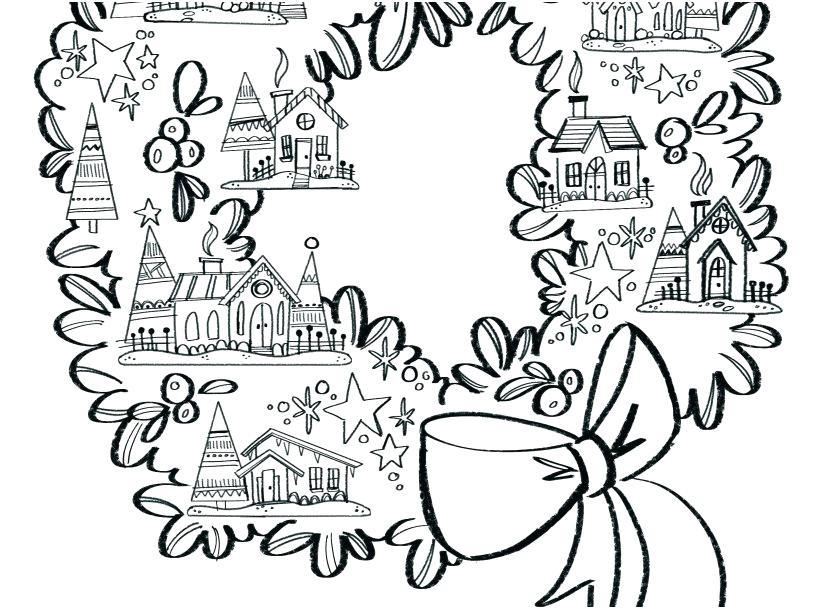 827x609 Advent Wreath Coloring Page Icontent