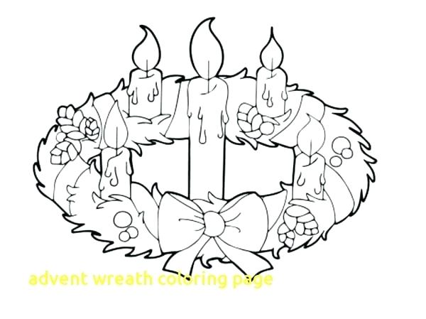 600x449 Wreath Coloring Pages Advent Wreath Coloring Page With Catholic