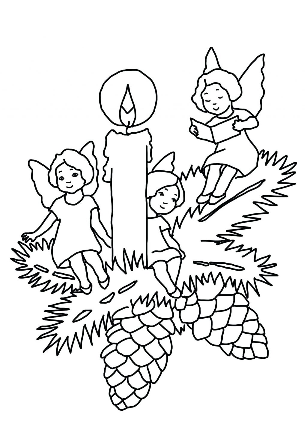 1024x1460 Coloring Pages ~ Advent Wreath Coloring Page Candle Pages For Kids