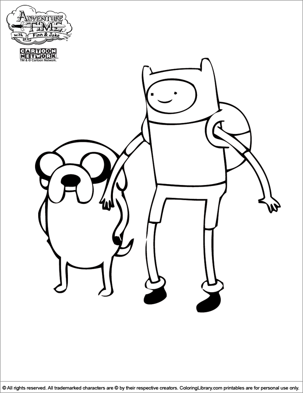 612x792 Adventure Time Coloring Picture
