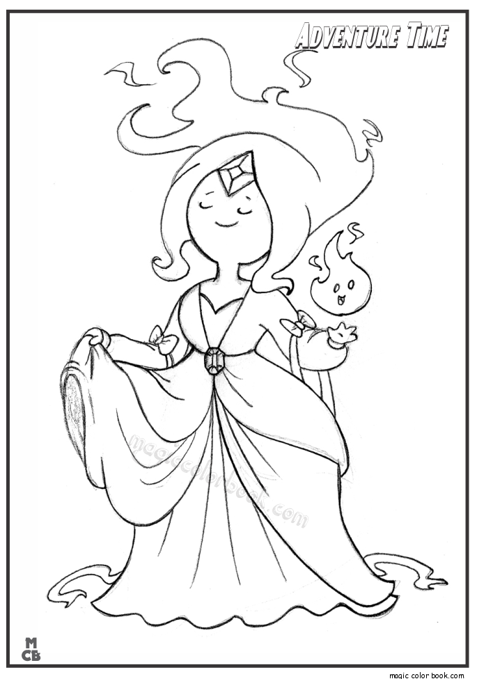 685x975 Adventure Time Color Pages Princess Flame