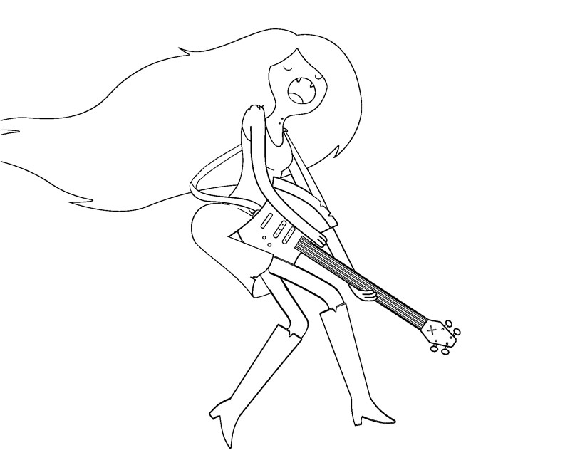 800x667 Adventure Time Marceline Coloring Pages