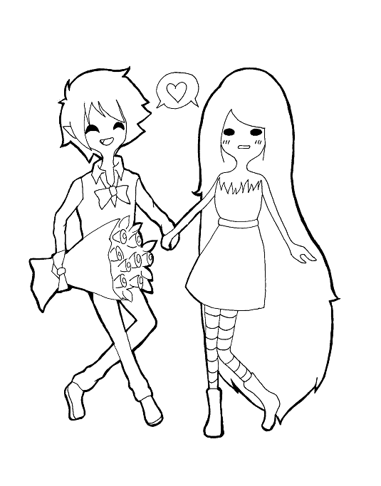 535x683 Adventure Time Marceline Coloring Pages