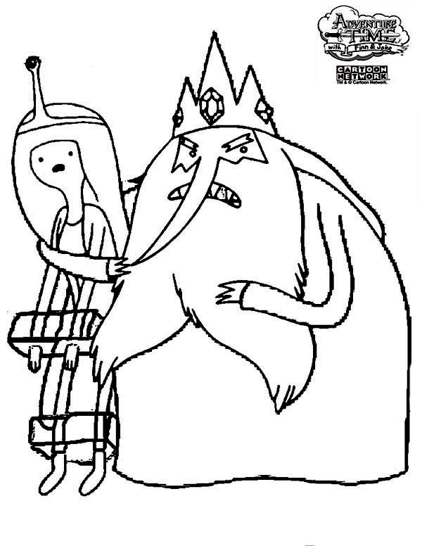 600x776 Adventure Time Coloring Pages Princess Bubblegum And Ice King