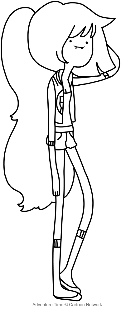 388x992 Marceline The Vampire Queen (Adventure Time) Coloring Pages