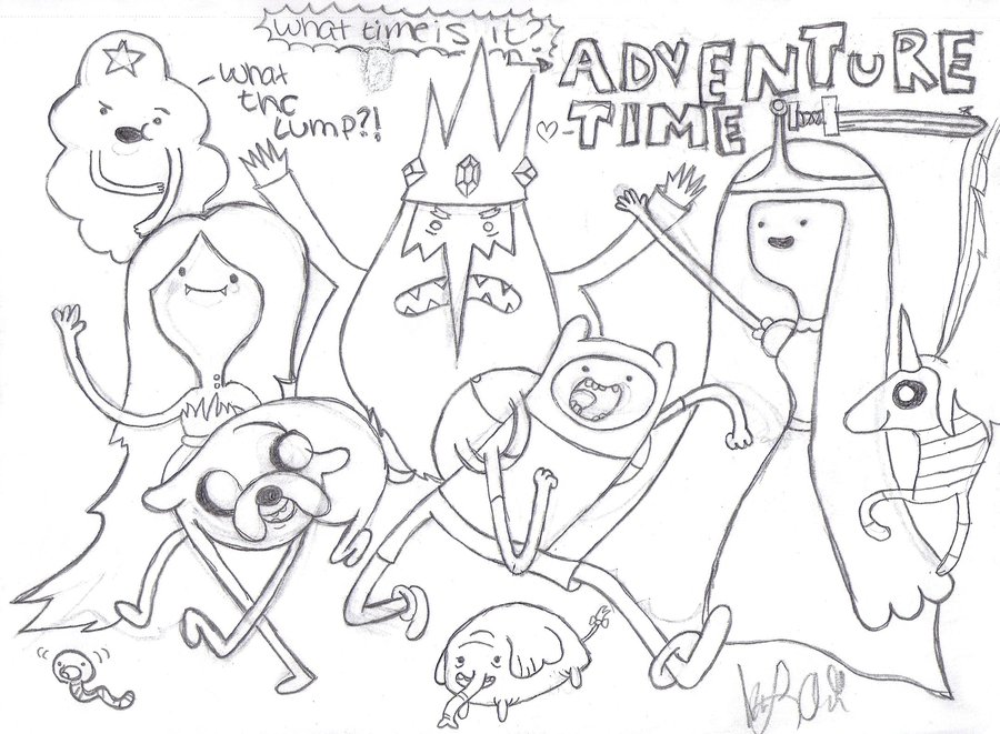 900x661 The Adventure Time Gang By Thegurlonfire