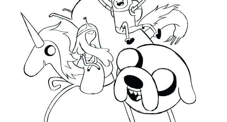 728x393 Adventure Time Coloring Page Cliptext.co