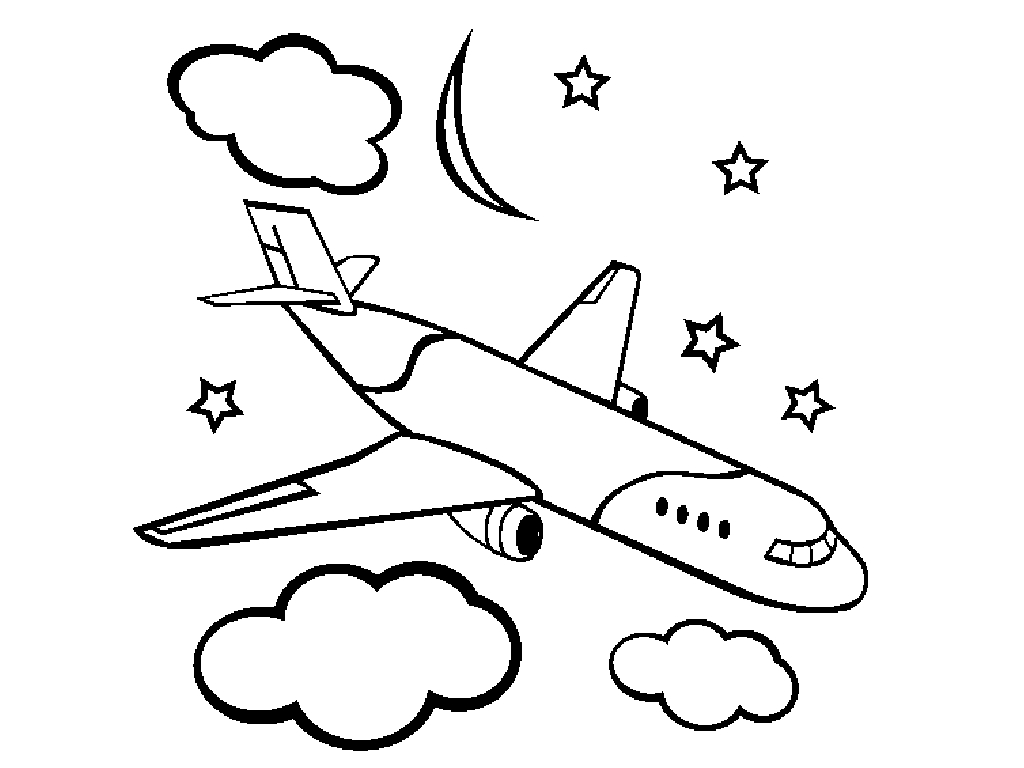 1024x768 Printable Airplane Coloring Pages For Kids Plane Coloring Page