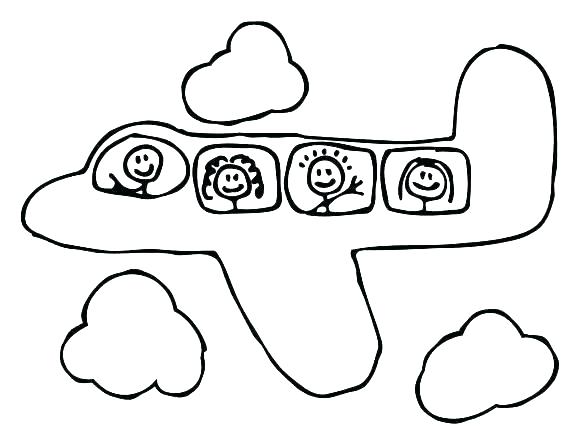 580x435 Airplane Coloring Pages Free Word Format Aircraft Coloring Page