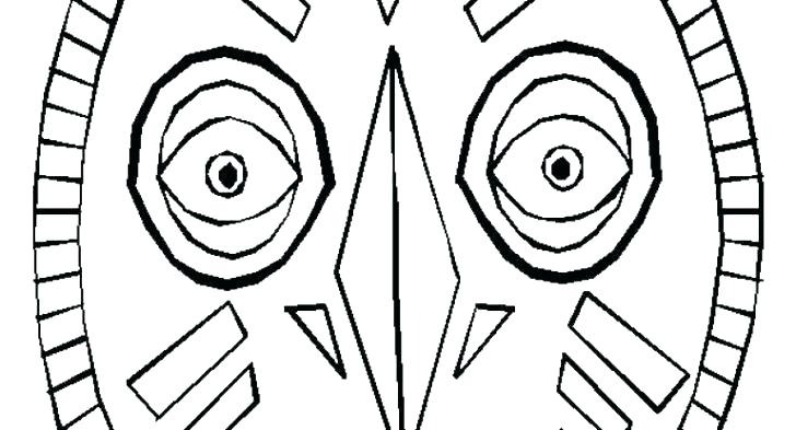 728x393 African Mask Coloring Pages Free Mask Coloring Pages Masks Sheets
