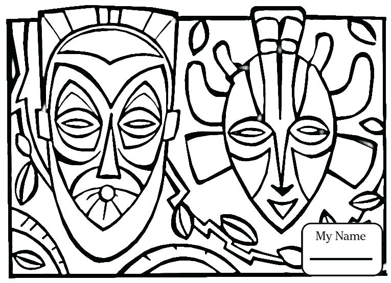 765x555 African Masks Coloring Pages Arts Culture Masks Masks Masks