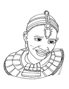 236x305 African Color Sheets For Kids African Woman