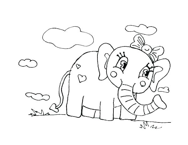 600x463 Coloring Page Elephant Elephant Coloring Pages For Adults Elephant