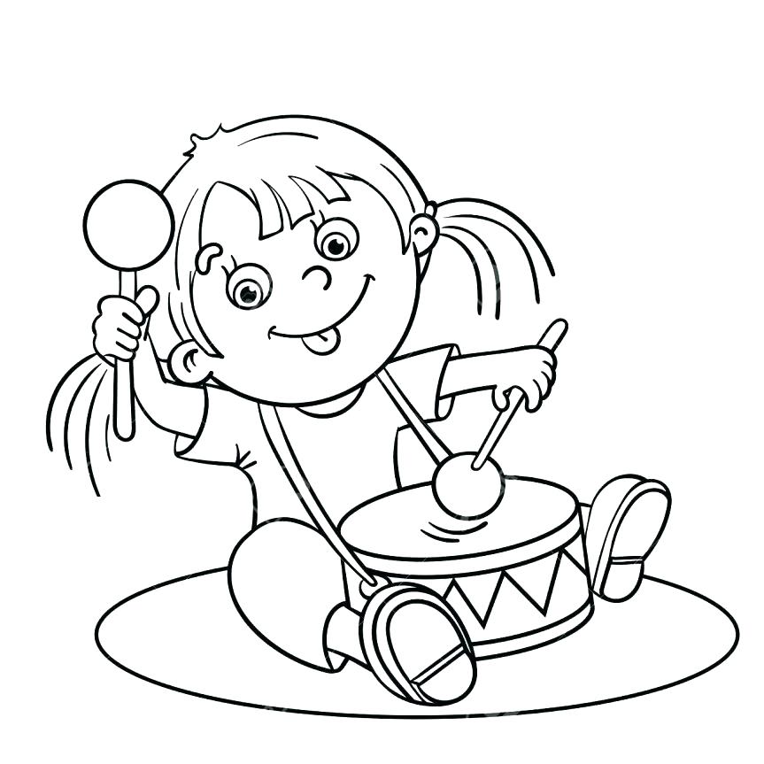863x863 Drum Coloring Pages Drum Coloring Pages To Print Coloring Page