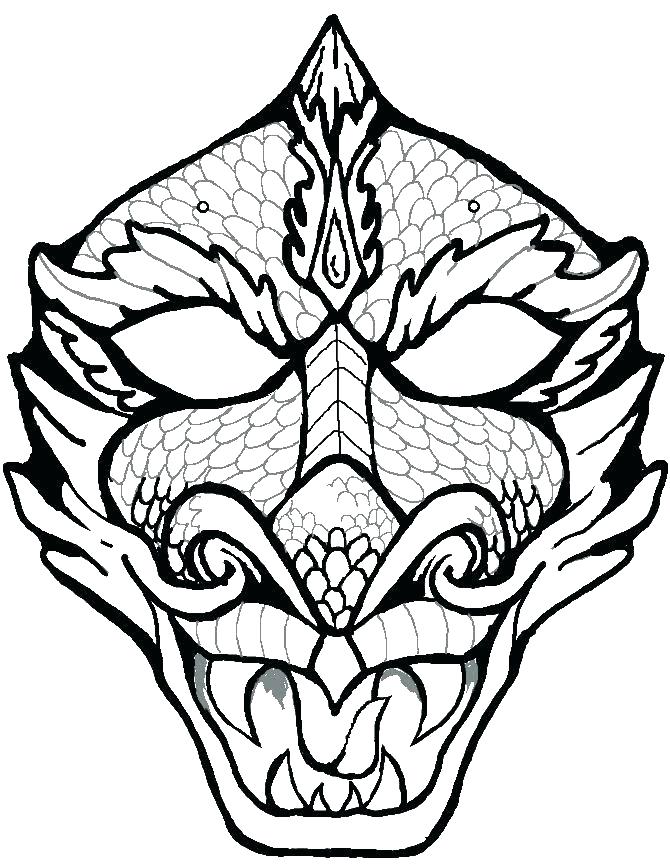 670x868 African Mask Coloring Pages Printable Penguin Mask Coloring Page