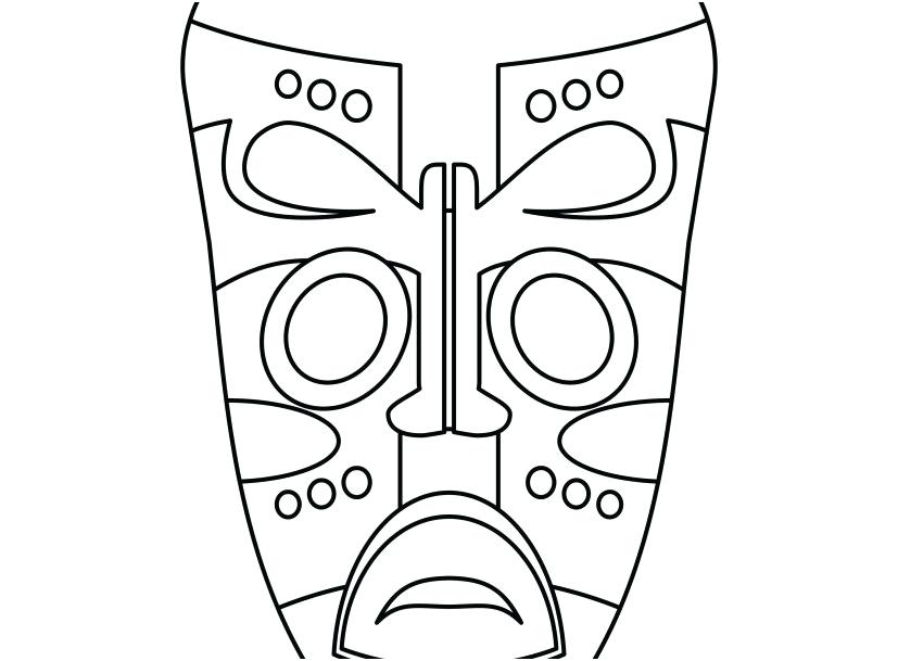 827x609 African Masks Coloring Pages Mask Coloring Page Mask Coloring