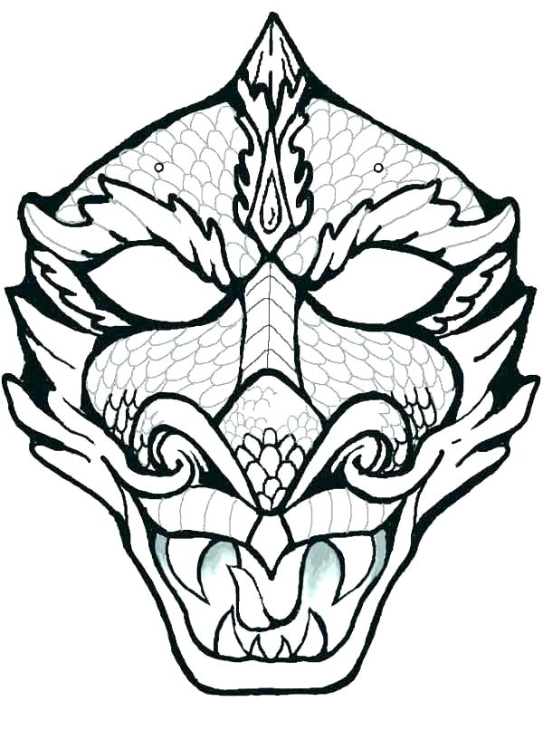 600x806 Free African Mask Coloring Pages Page To Print Of Dragon Sky T