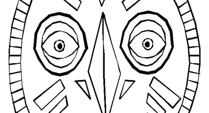 728x393 African Mask Coloring Pages Coloring Pages Of Masks Masks Template