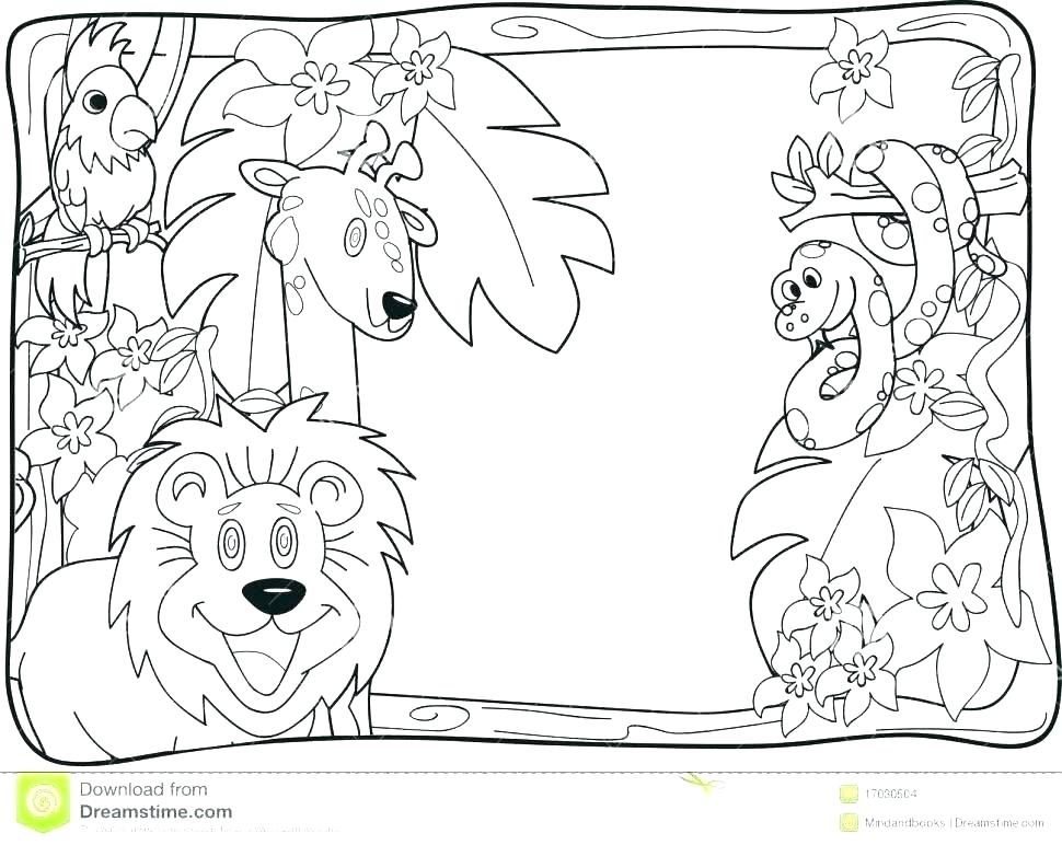 970x772 Printable African Safari Animals Printable Coloring Jungle Animal