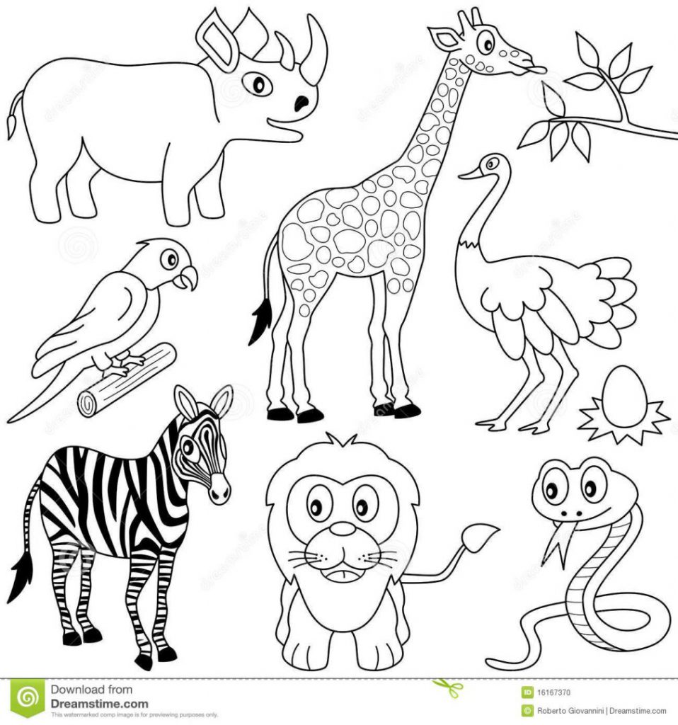 958x1024 Wild Animal Coloring Pages S Pdf Free Printable Safari Animals