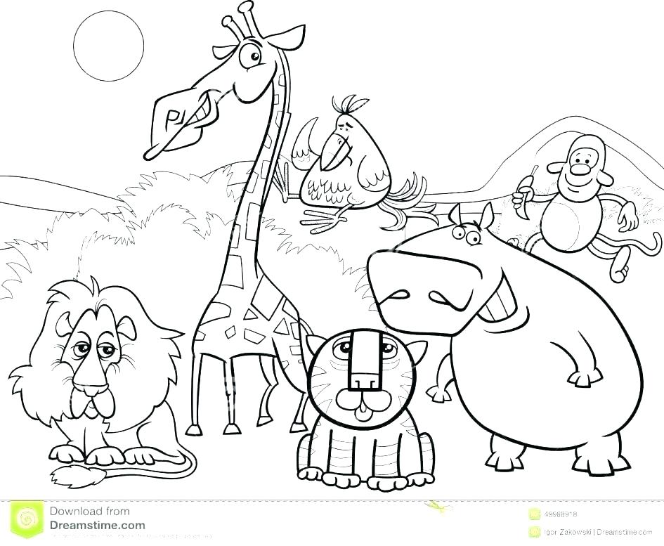 945x777 Safari Coloring Page Savanna Animals Safari Animal Coloring Pages