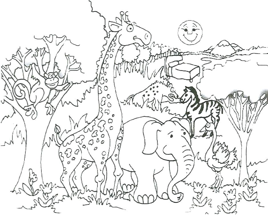 940x755 Safari Coloring Pages Safari Coloring Pages Wildlife Safari