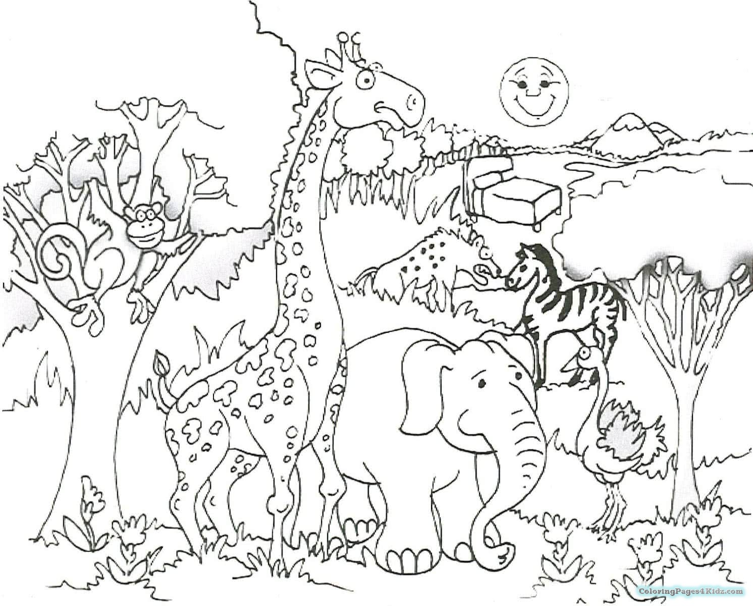 1492x1200 African Safari Drawing