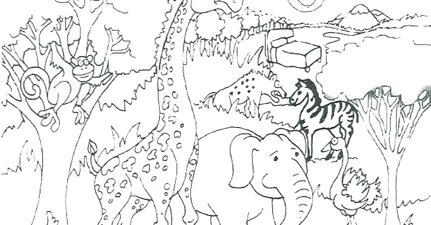 860x450 African Savanna Coloring Pages