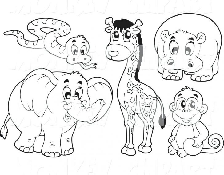 728x569 African Animals Coloring Pages Printable Forest Elephant Walking