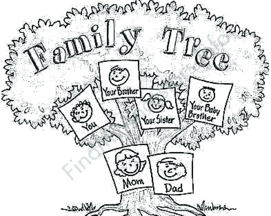 863x689 African American Coloring Pages Free Family Tree Coloring Pages