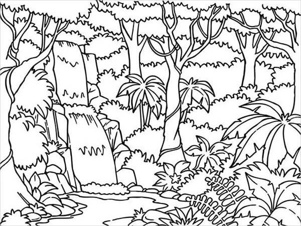 600x450 Jungle Coloring Pages