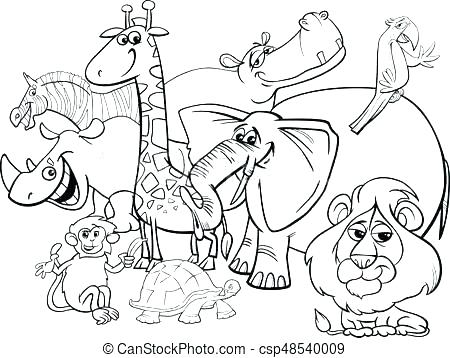 450x358 Safari Coloring Pages Safari Coloring Pages Animals Page Safari