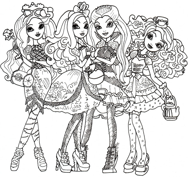 640x602 Ever After High Coloring Pages Ever after high coloring pages