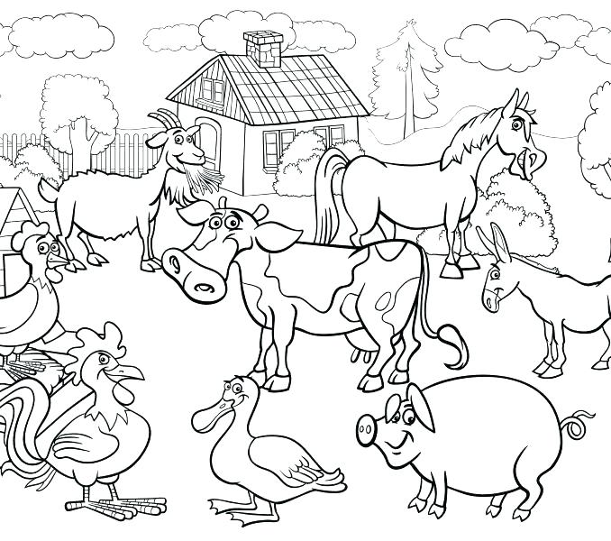 678x600 Farm Coloring Page Coloring Pages Farm Animals Weekly Preschool