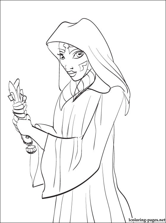 560x750 Ahsoka Coloring Pages Star Wars Ahsoka Tano Printable Page