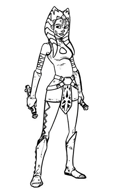 365x618 Ahsoka Tano Coloring Pages Printable Coloring Pages
