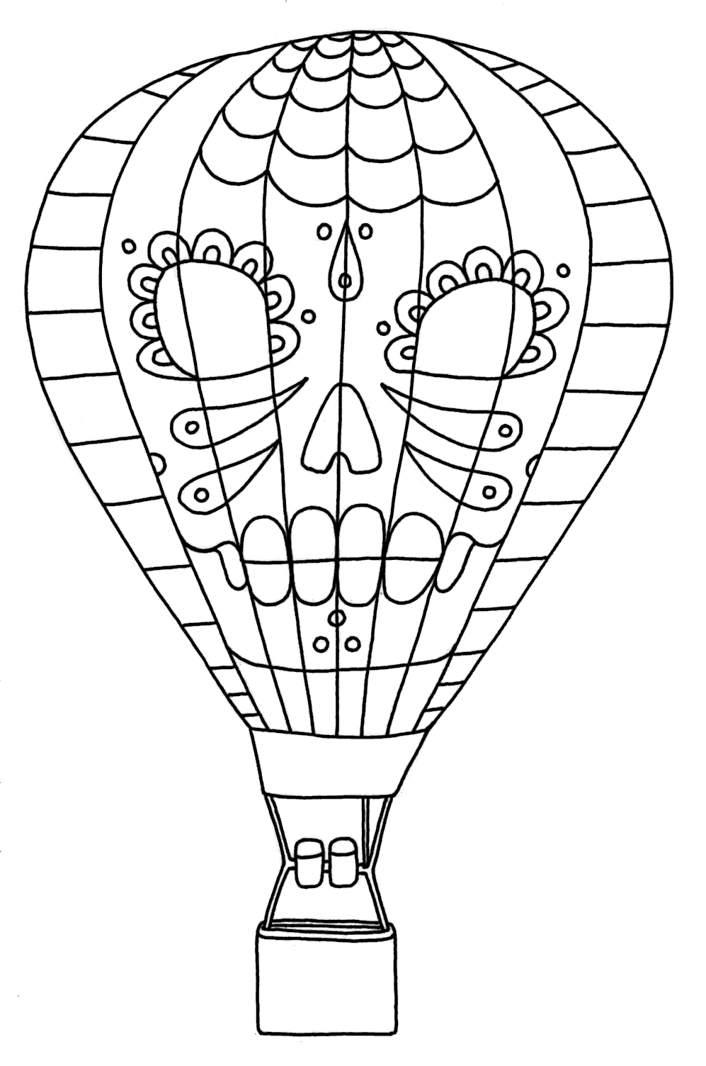 997x1504 Growth Hot Air Balloon Coloring Sheet Free Printable Pages